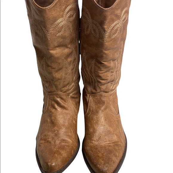 Coconuts by Matisse Shoes - COCONUTS, Women’s Cowgirl Boots, Brown, Sz 7.5M, Classic Western Topstitching